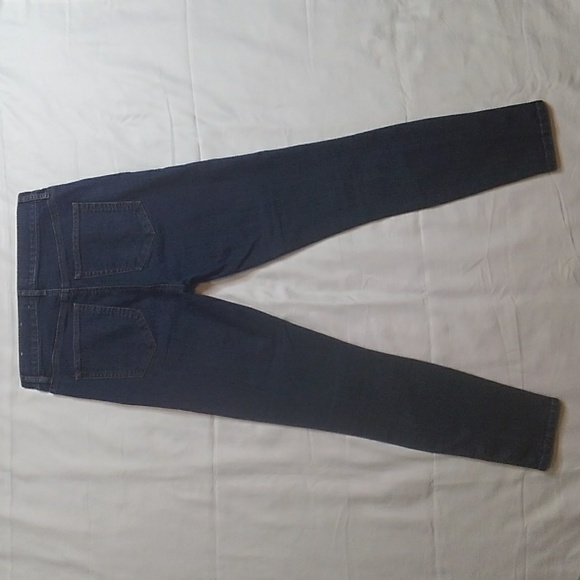 Ann Taylor LOFT High Waist Stretch Denim Blue Jeans Button Accents 26/2 - Picture 7 of 8